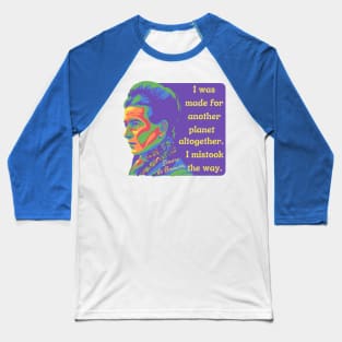 Simone de Beauvoir Portrait and Quote Baseball T-Shirt